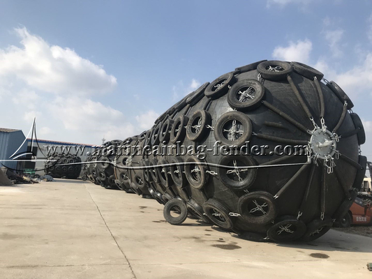 समुद्री वायवीय रबर फेंडर बंपर जहाज और डॉक सुरक्षा के लिए 50kpa 80kpa