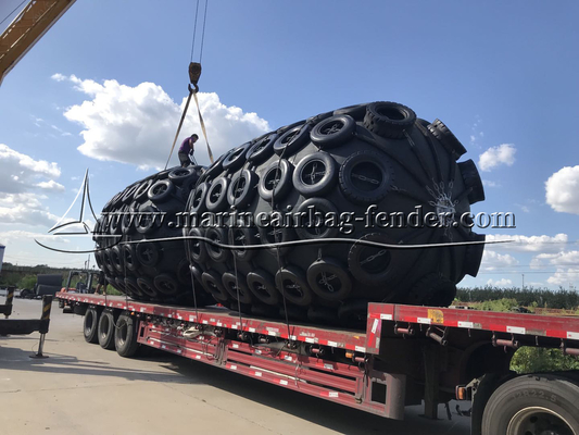 समुद्री वायवीय रबर फेंडर बंपर जहाज और डॉक सुरक्षा के लिए 50kpa 80kpa
