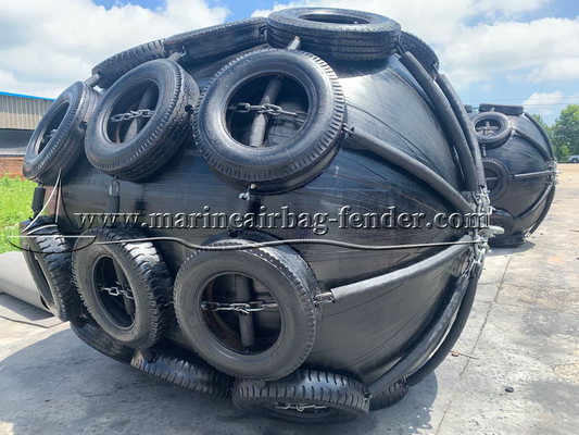 अधिकतम सुरक्षा Pneumatic Rubber Quay Fender Marine Airbag Floating Fender