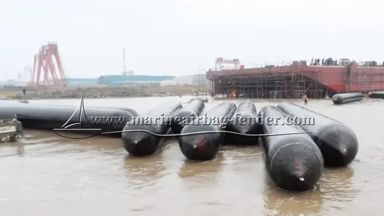 नौका प्रक्षेपण के लिए सर्वोच्च प्राकृतिक रबर समुद्री एयरबैग inflatable जहाज गुब्बारा