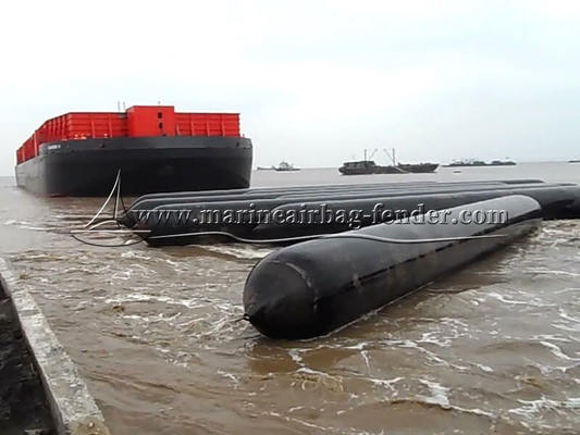 नौका प्रक्षेपण के लिए सर्वोच्च प्राकृतिक रबर समुद्री एयरबैग inflatable जहाज गुब्बारा