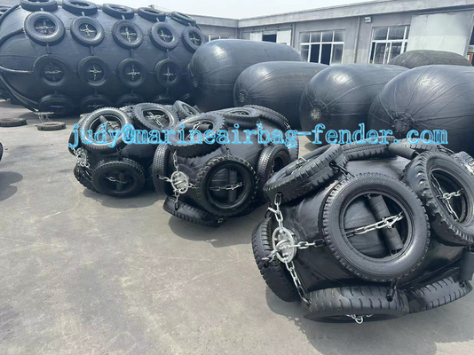 अपतटीय अनुप्रयोगों के लिए उच्च तन्यता inflatable रबर फेंडर समुद्री आसान काम